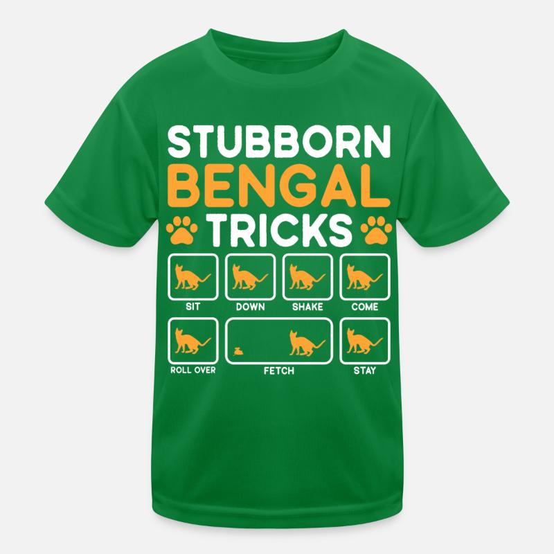 Tricks têtus Chat du Bengale T-shirt sport Enfant