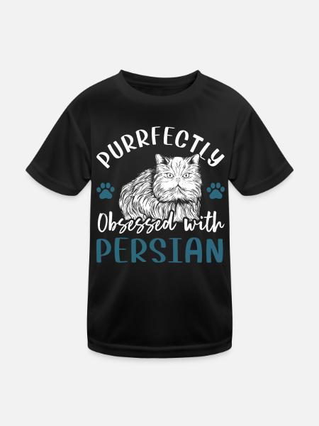 Obsédé par le persan - T-shirt sport Enfant - noir - Devant