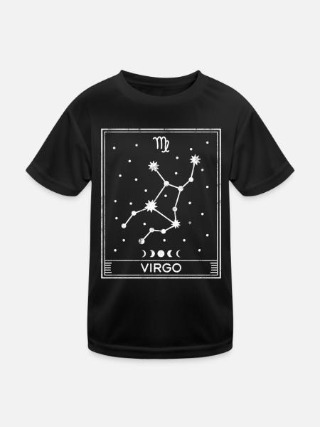 Virgo Star Sign - Kids Functional T-Shirt - black - Front