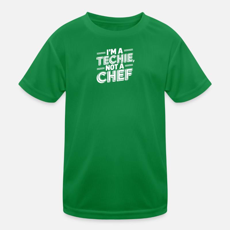 Techie Not a Chef Technician IT Programmer Kids Functional T-Shirt