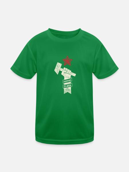 Working class Sputnik Gagarin Russland Astronaut - Kinder Funktions-T-Shirt - Kelly Green - Vorne
