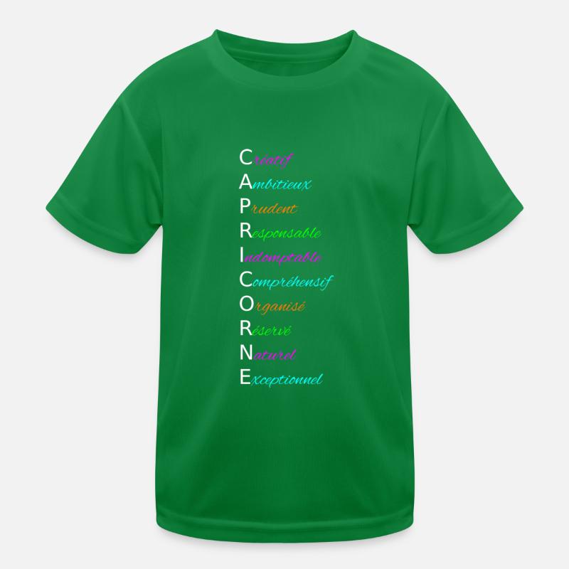CAPRICORNE Créatif Ambitieux Prudent Responsable T-shirt sport Enfant