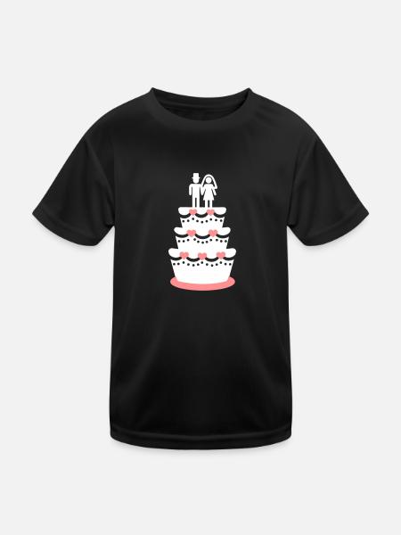 Wedding cake - Kids Functional T-Shirt - black - Front