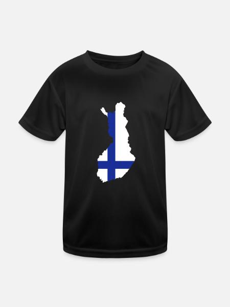 Finland - Kids Functional T-Shirt - black - Front