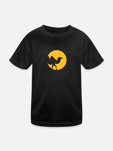 Kamel - Kinder Funktions-T-Shirt - Schwarz