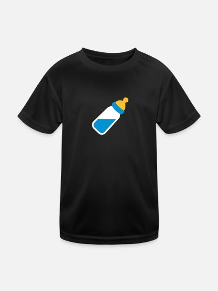 Baby - Kinder Funktions-T-Shirt - Schwarz - Vorne