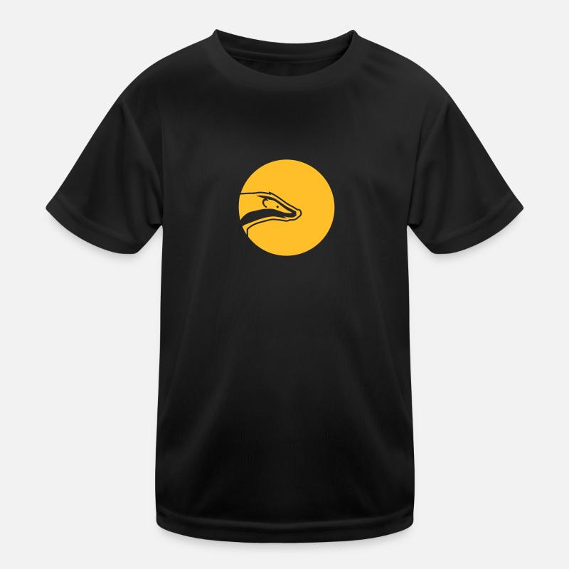 Dachs - Kinder Funktions-T-Shirt - Schwarz