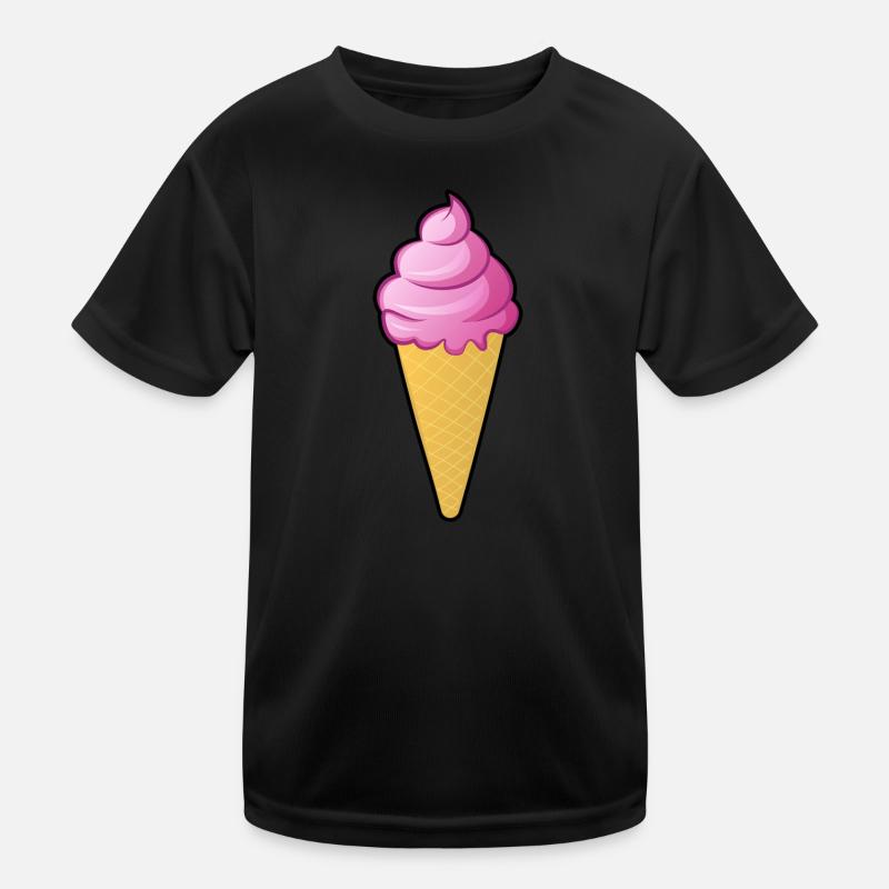 Himbeeren Eis Kostüme Eiscreme Himbeereis Eistüte Kinder Funktions-T-Shirt