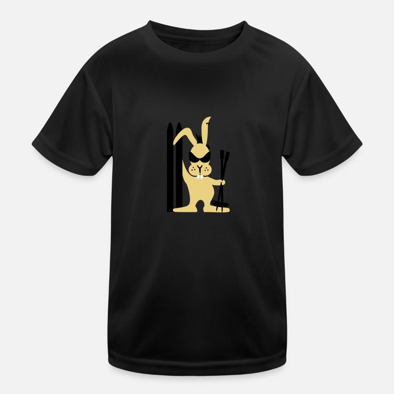 Skihase / ski bunny (3c) Kids Functional T-Shirt