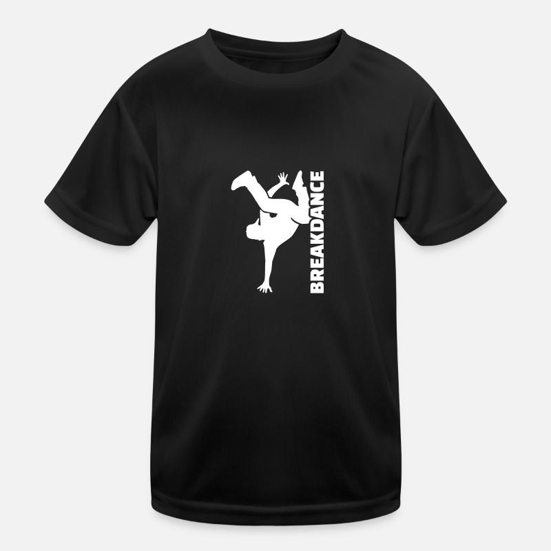 Breakdance - Kinder Funktions-T-Shirt - Schwarz