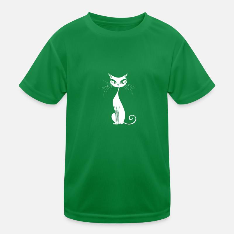 Chat blanc élégant T-shirt sport Enfant