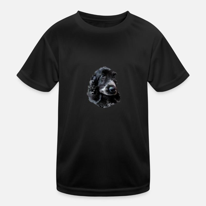 Cocker Spaniel Hund - Kinder Funktions-T-Shirt - Schwarz