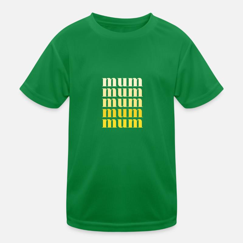 mum yellow Kids Functional T-Shirt
