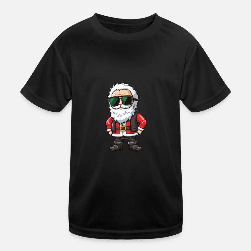 Weihnachtsmann Comic Santa Kinder Funktions-T-Shirt