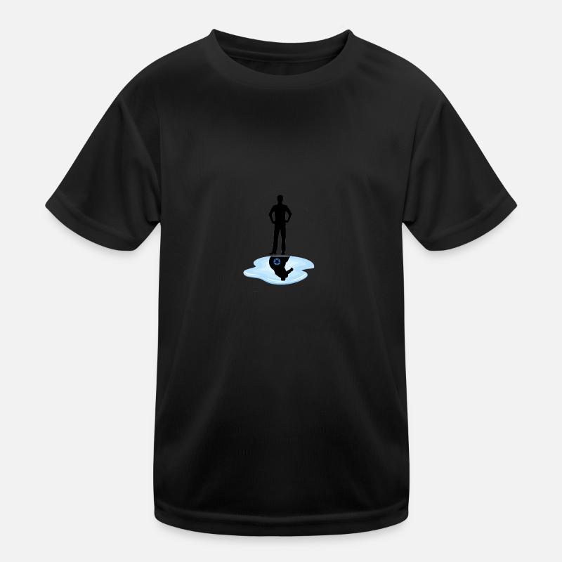 Weck den Superhelden in dir auf - Kinder Funktions-T-Shirt - Schwarz