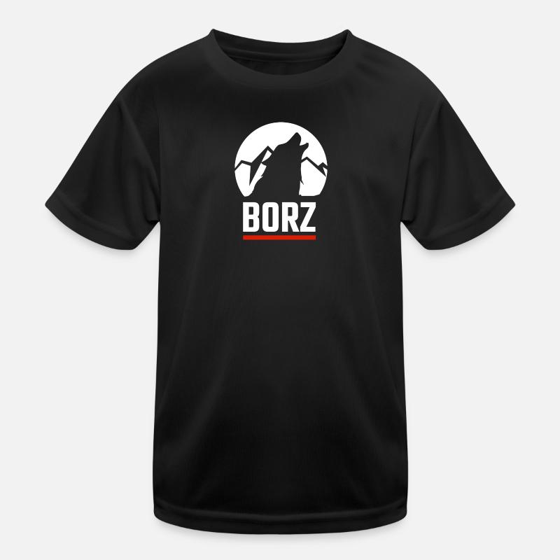 Chechen Borz Wolf Tschetschenien Tschetschene Kinder Funktions-T-Shirt