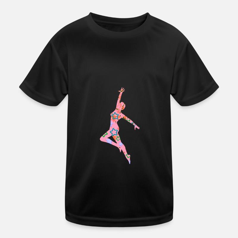 danseur, danse, illustration, danseur, étoiles T-shirt sport Enfant