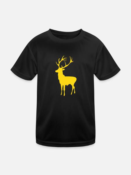 Deer - Kids Functional T-Shirt - black
