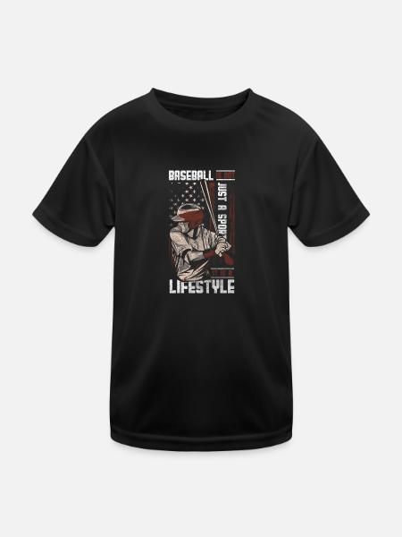 Joueur de baseball Entraîneur de sports de balle - T-shirt sport Enfant - noir - Devant