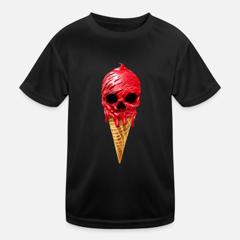 Skull Skull Dessert Eiswaffel Kinder Funktions-T-Shirt