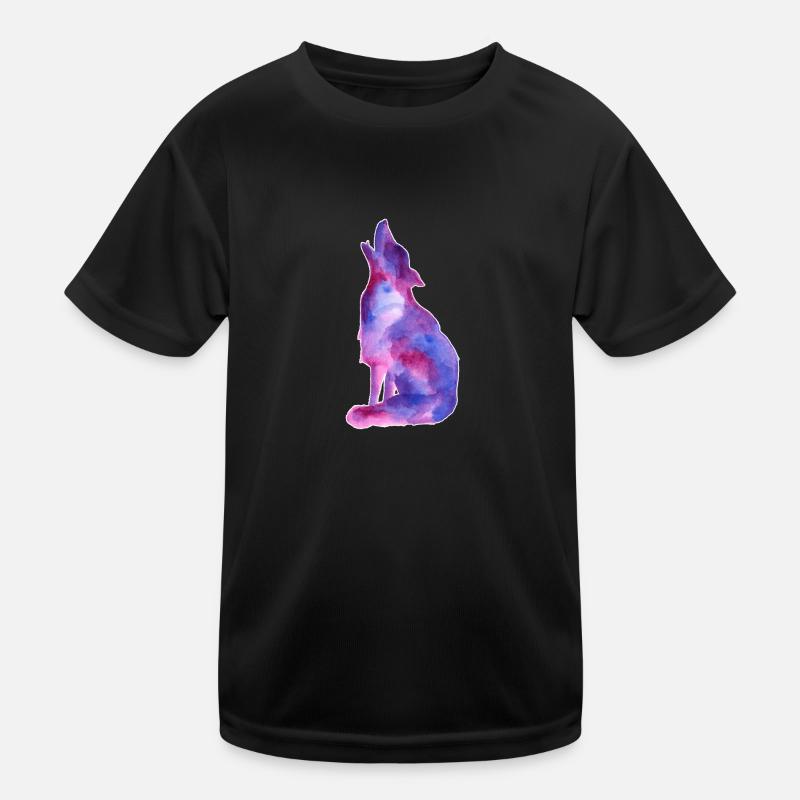 Galaxy Wolf - Kids Functional T-Shirt - black