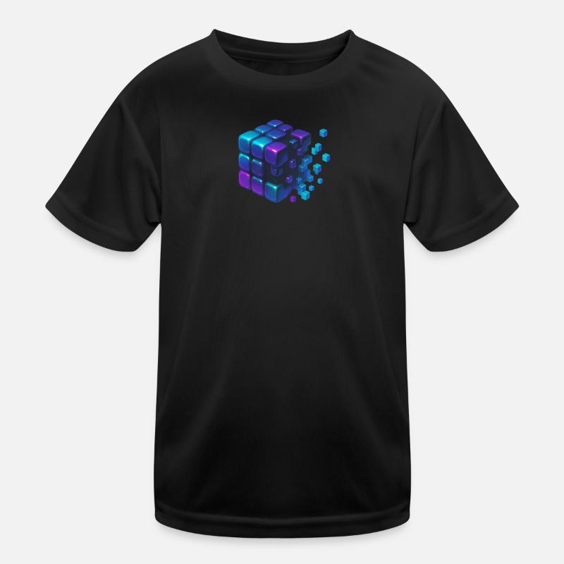 Digital Cube Explosion Kinder Funktions-T-Shirt