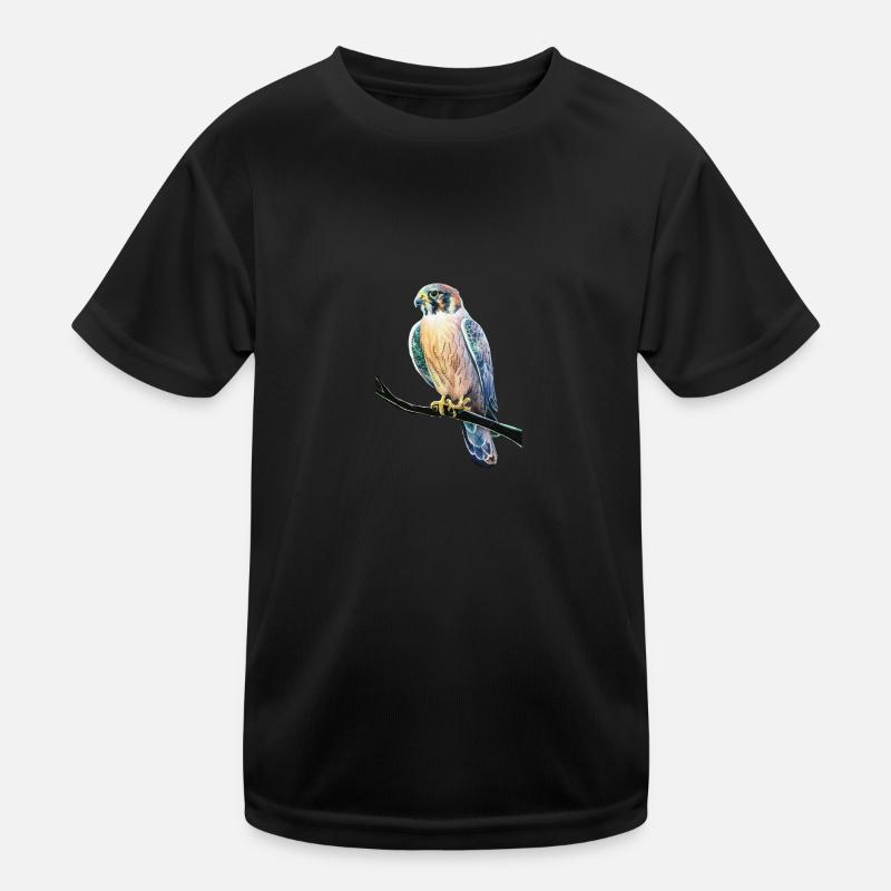 Vöglein - Kinder Funktions-T-Shirt - Schwarz