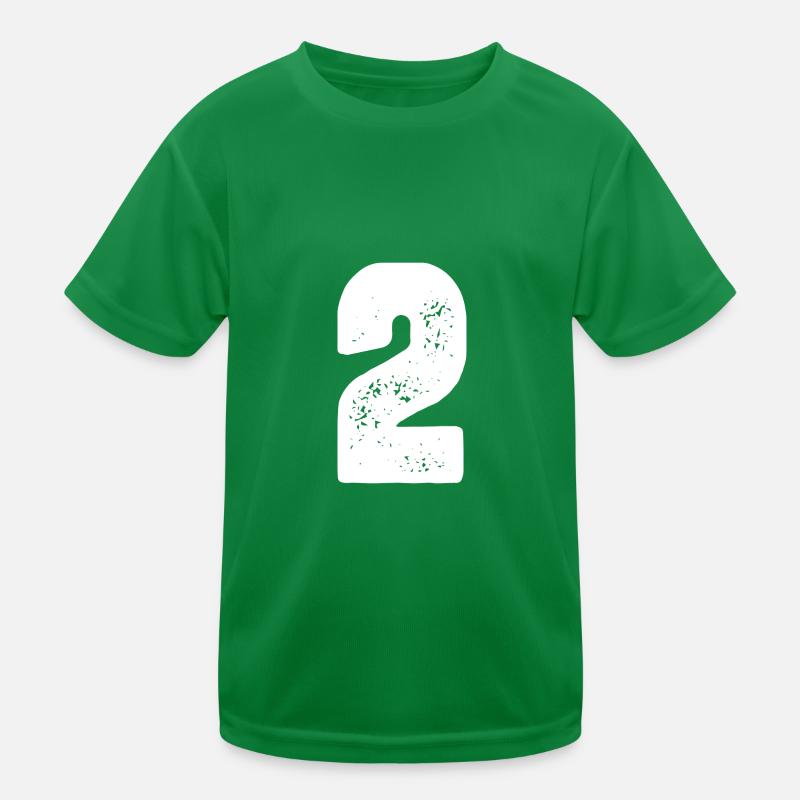 2 Zahl Trikot Kinder Funktions-T-Shirt