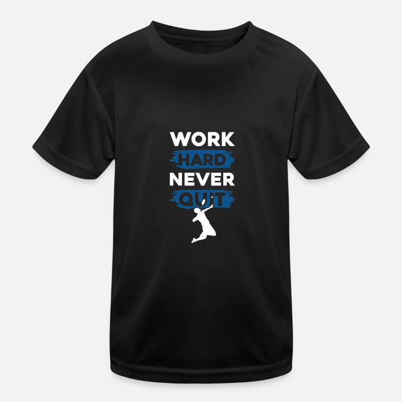 Badminton Work Hard Kids Functional T-Shirt