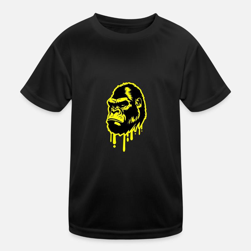 Gorilla Symbol Head Kids Functional T-Shirt