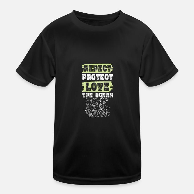 Pollution Love Save the Ocean Kids Functional T-Shirt