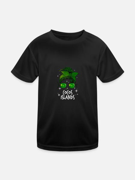 Îles Cocos - T-shirt sport Enfant - noir - Devant