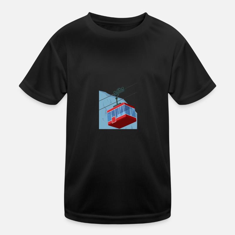 seilbahn rot winter Kinder Funktions-T-Shirt