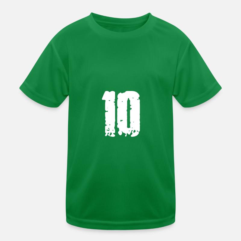 10 Number Vintage Kids Functional T-Shirt