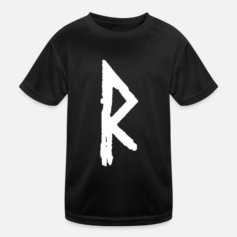 Elder Futhark Rune Raidho - lettre R T-shirt sport Enfant