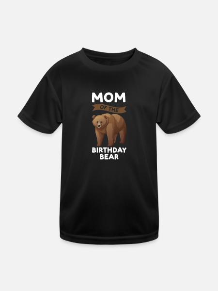 Geburtstag Mama Geburtstag Bär Geschenk - Kinder Funktions-T-Shirt - Schwarz - Vorne