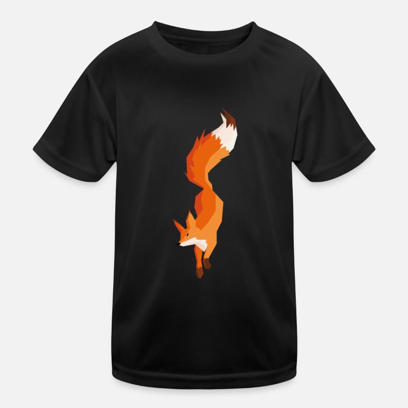 Fuchs Polygon Kinder Funktions-T-Shirt