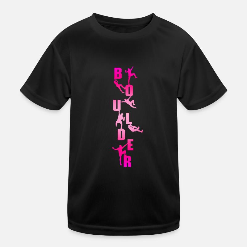 Bouldering - Kids Functional T-Shirt - black