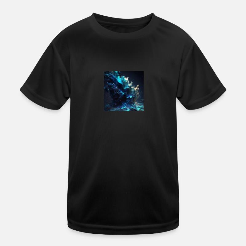 Abstract Digital Art n°2 - Kids Functional T-Shirt - black