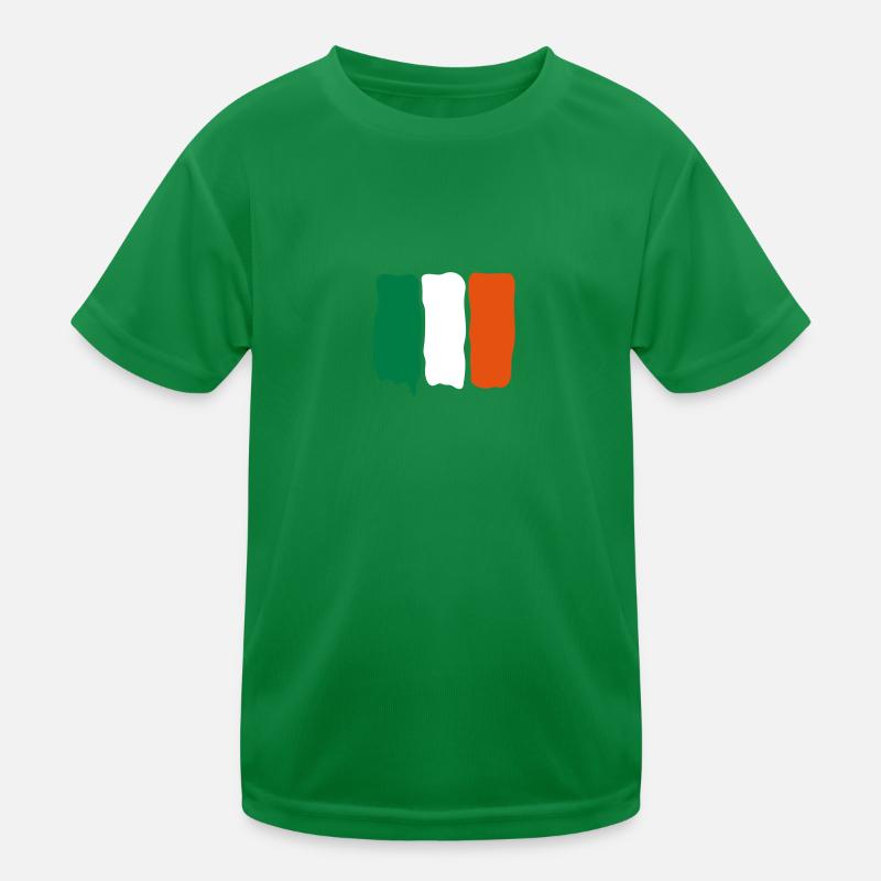 Irish_flag_runny_paint Kids Functional T-Shirt