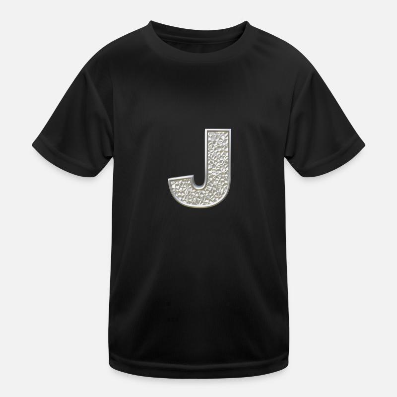J, lettre, lettre J, initiale, initiale J, monogramme, T-shirt sport Enfant