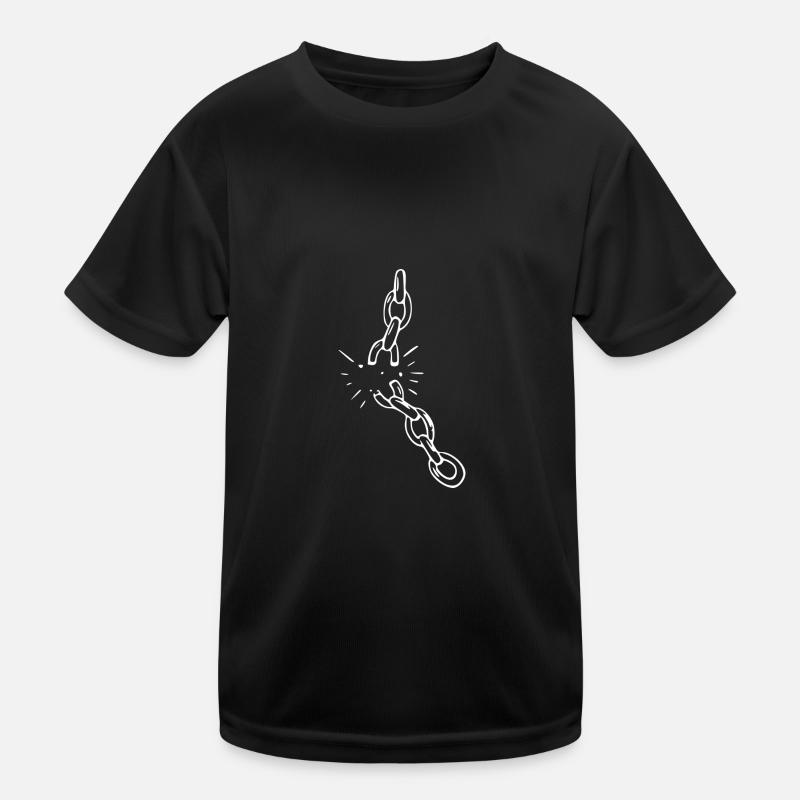 Kette brechen Sprengen Freiheit Leben Kinder Funktions-T-Shirt