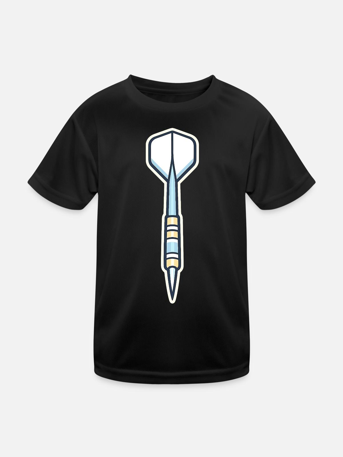 Blue Spear Shield Graphic - Kids Functional T-Shirt - black - Front