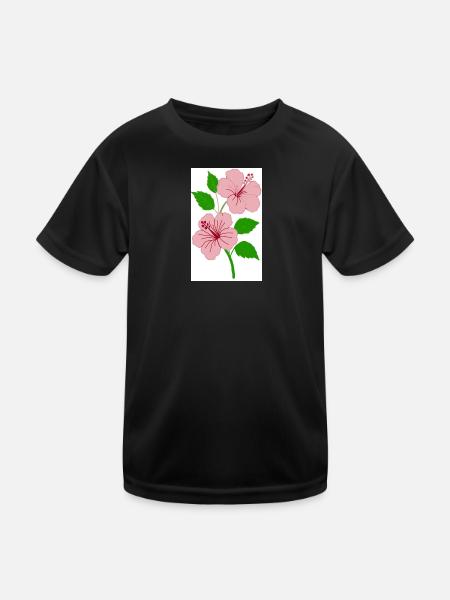 hibiscus - Kids Functional T-Shirt - black - Front