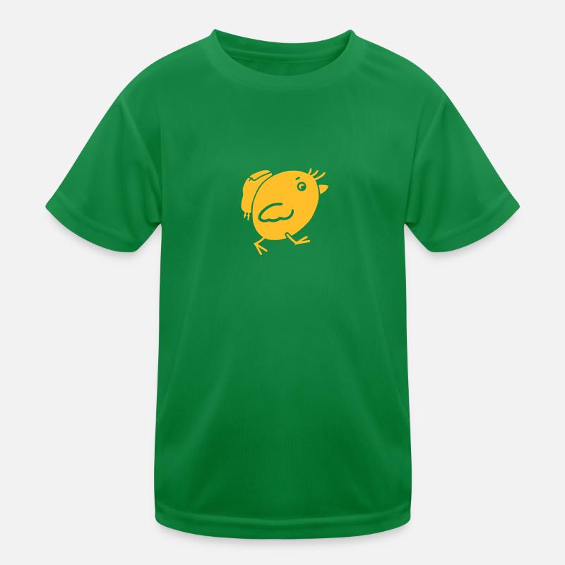 Vogel mit Rucksack Kinder Funktions-T-Shirt