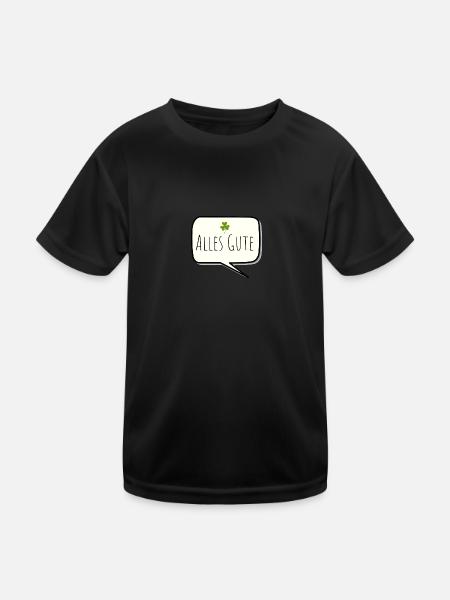 Alles Gute - Kinder Funktions-T-Shirt - Schwarz - Vorne