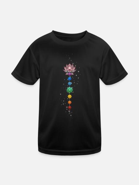 Richte dein Herz auf die Quelle aus. - Kinder Funktions-T-Shirt - Schwarz - Vorne