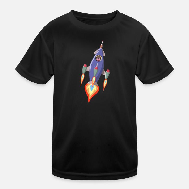 Rocket Spaceship Astronaut Kids Functional T-Shirt