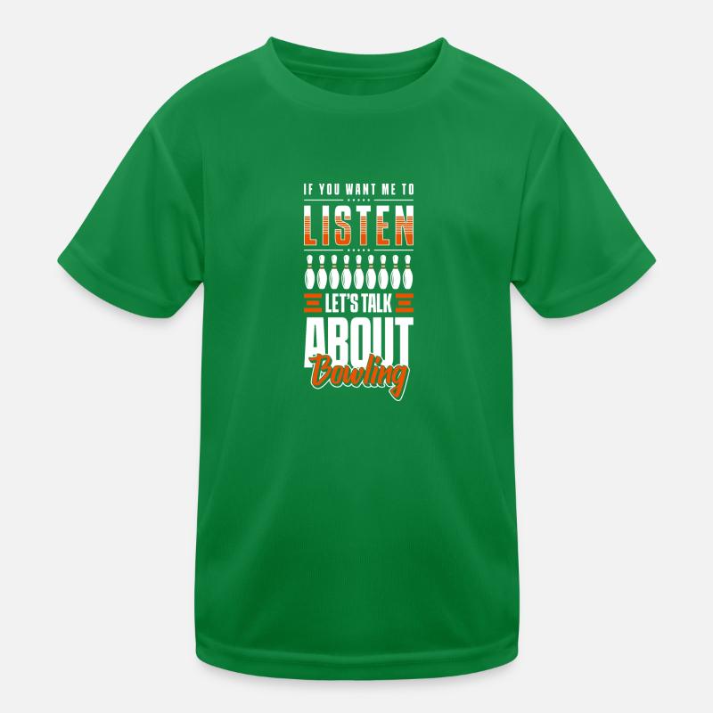 Bowling Bowling Alley Strike Kids Functional T-Shirt