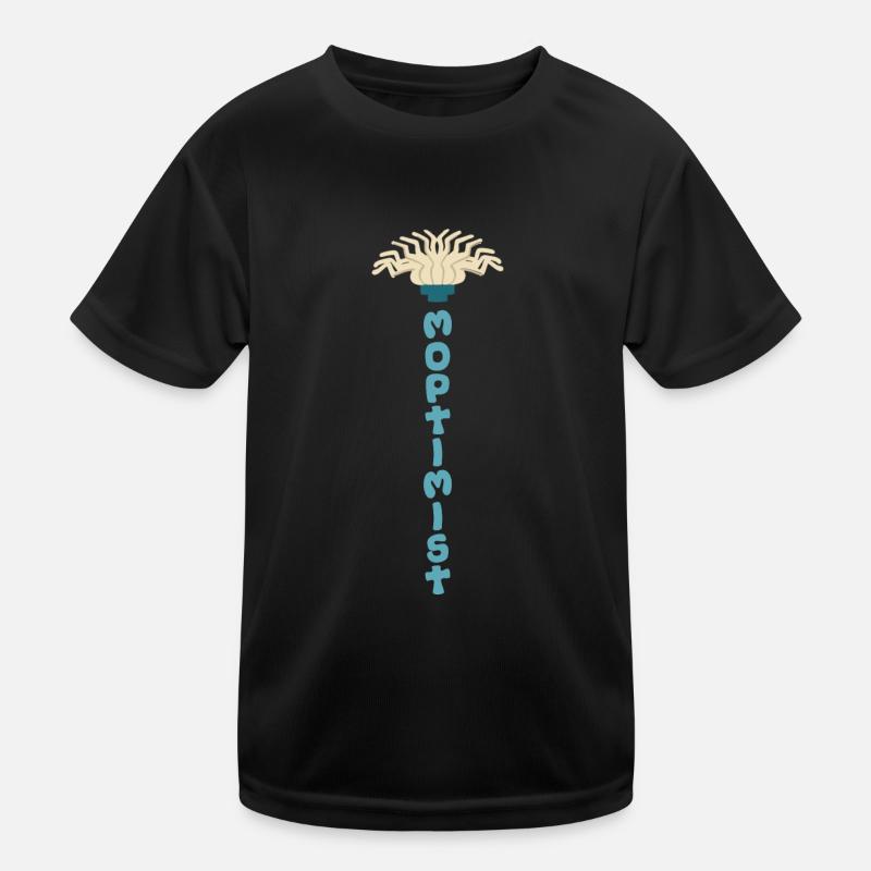 Moptimist Putzfrau Putzmann Putzkolonne Sprüche Kinder Funktions-T-Shirt